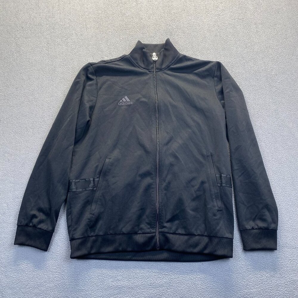 adidas Men's TANGO TAN Heavy Club Track Jacket Soccer Football Black Size XL - Picture 1 of 11